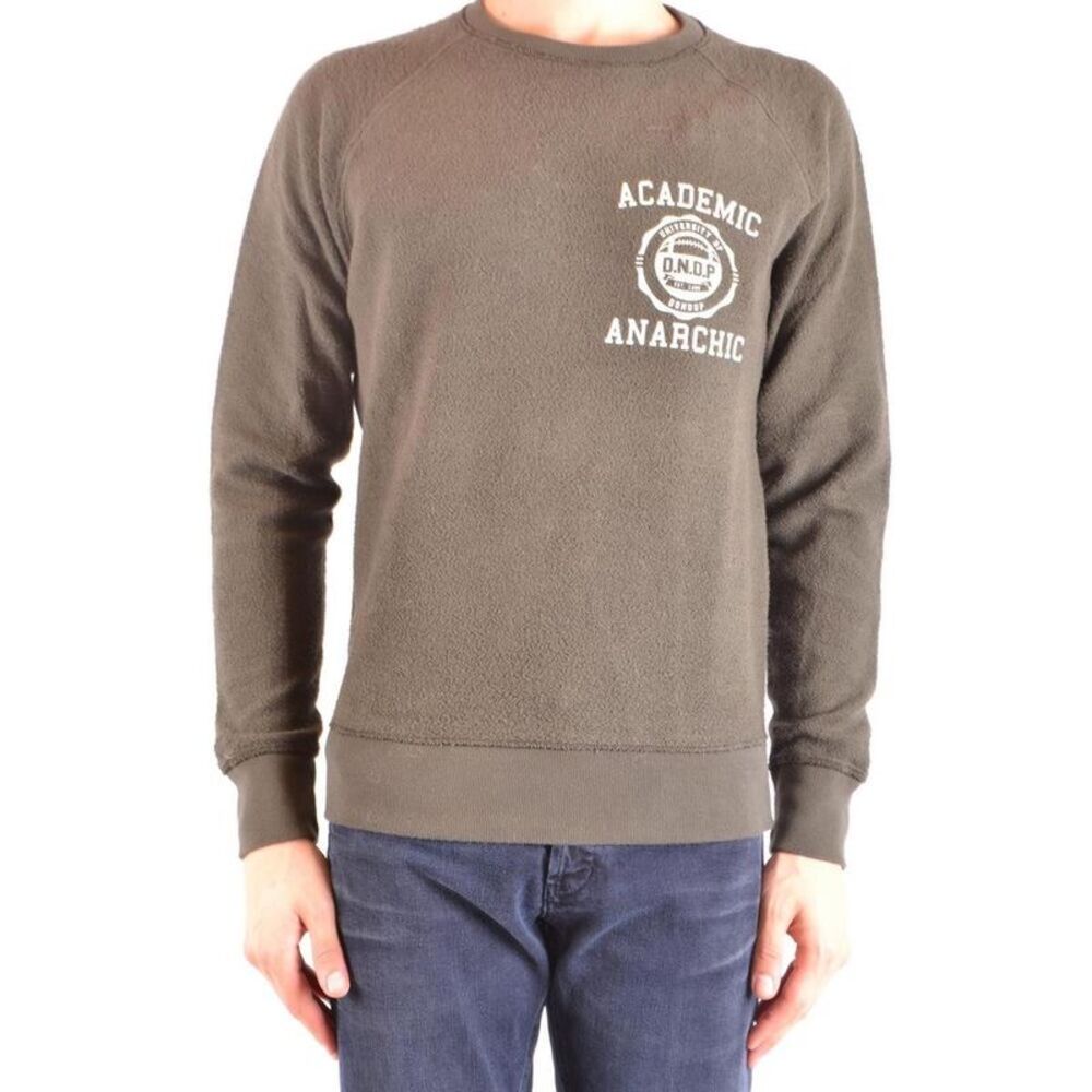 Dondup Graphic Print Long Sleeve Sweatshirt Men Beige Sweaters & Knitwear